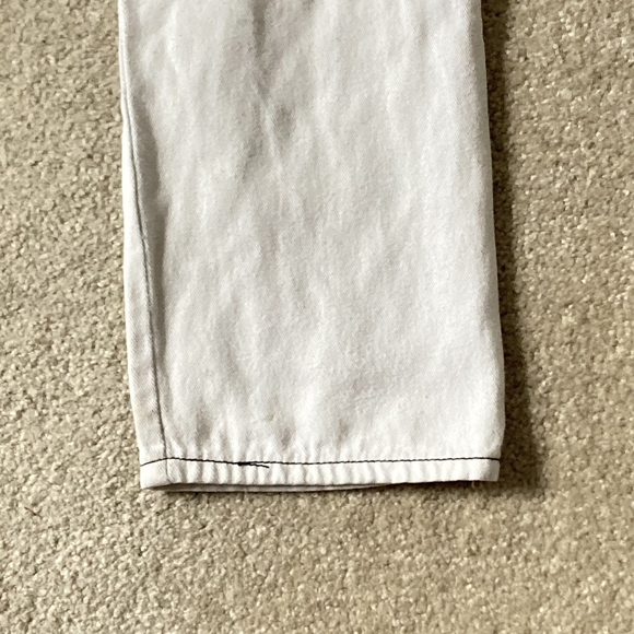 Preloved Y2K Women's White Elasticated Waistband Cargo Jeans - UK Size 8 - Picture 6 of 13